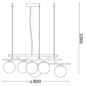 Ideal Lux - LED Lustr na lanku ATLAS 6xG9/3W/230V černá