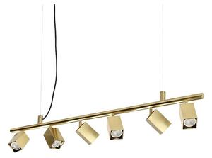 Ideal Lux - LED Lustr na lanku DYNAMITE 6xGU10/7W/230V CRI 90 mosaz