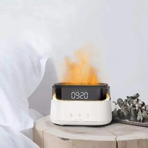 AromaFactory - Ultrazvukový Aroma Difuzér a Zvlhčovač Clocky 180ml s Iluzí plápolajícího a kouřícího ohně. + budíkem a hodinami