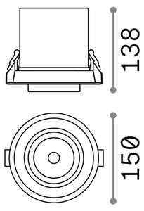 Ideal Lux - LED Podhledové bod svítidlo NOVA LED/30W/230V CRI90 pr. 15,4cm černá