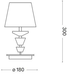 Ideal Lux - Křišťálová stolní lampa PEGASO 1xE14/28W/230V zlatá
