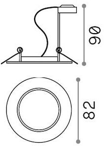 Ideal Lux - Podhledové svítidlo SWING 1xGU10/28W/230V pr. 8,2 cm mosaz