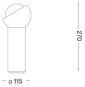 Ideal Lux - LED Stolní lampa BLOOM 1xG9/3W/230V zlatá/kouřová béžová