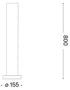 Ideal Lux - Venkovní lampa EDO OUTDOOR 1xGX53/15W/230V 80 cm IP65 hnědá