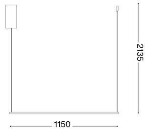 Ideal Lux - LED Lustr na lanku ESSENCE LED/19W/230V 3000K CRI 90 černá