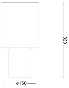 Ideal Lux - Stolní lampa KALI 1xE14/40W/230V krémová