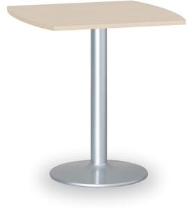 Konferenční stolek FILIP II, 660x660 mm, šedá podnož, deska bříza