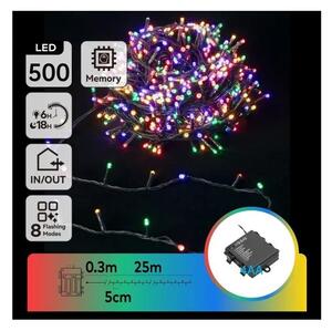 Aigostar - LED Venkovní vánoční řetěz 500xLED/8 funkcí 4xAA 25,3 m multicolor