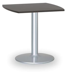 Konferenční stolek ZEUS II, 660x660 mm, šedá podnož, deska wenge