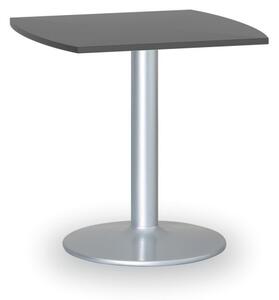 Konferenční stolek ZEUS II, 660x660 mm, šedá podnož, deska grafit