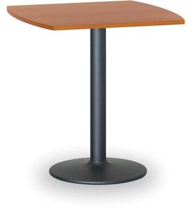 Konferenční stolek FILIP II, 660x660 mm, černá podnož, deska třešeň