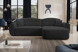 Designová sedací souprava HANELORA - tmavě šedá