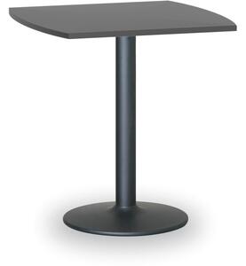 Konferenční stolek FILIP II, 660x660 mm, černá podnož, deska grafit