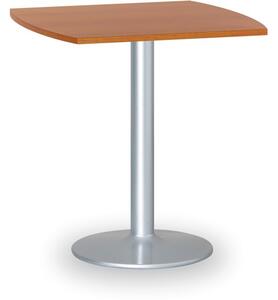 Konferenční stolek FILIP II, 660x660 mm, šedá podnož, deska třešeň