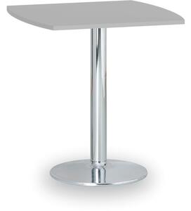 Konferenční stolek FILIP II, 660x660 mm, chromovaná podnož, deska šedá
