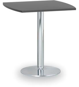 Konferenční stolek FILIP II, 660x660 mm, chromovaná podnož, deska grafit