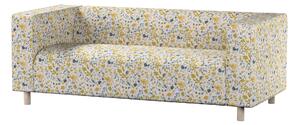 Potah na pohovku IKEA Klippan 2-místná barva žlutá látka pletený vzor, vzorované