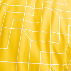 Goldea bavlněné ložní povlečení - mozaika na žlutém 150 x 200 a 50 x 60 cm