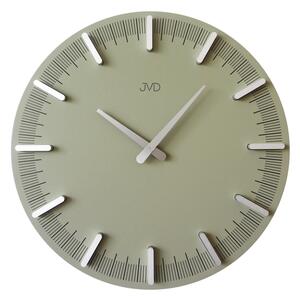 JVD Designové minimalistické zelené nástěnné hodiny JVD HC401.3 (hodiny o průměru 400mm)