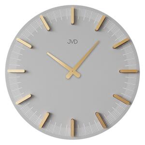 JVD Designové minimalistické nástěnné šedé hodiny JVD HC401.2 (hodiny o průměru 400mm)