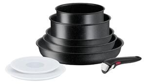 Hliníková sada nádobí 8 ks INGENIO Black stone L3998802 – Tefal