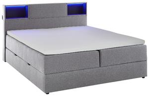 POSTEL BOXSPRING, 180/200 cm, světle šedá Xora - Postele s úložným prostorem, Online Only