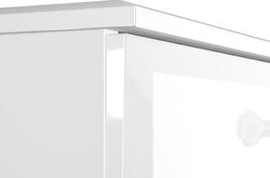 ML FURNITURE Toaletní stolek - GLAMOUR 05, lesklá bílá/matná bílá