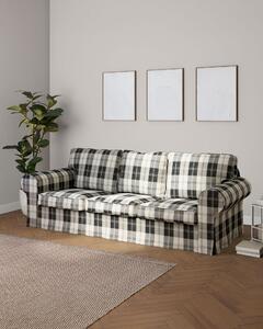 Potah na pohovku IKEA Ektorp 3-místná, rozkládací STARÝ MODEL PIXBO barva černá látka pletený vzor, vzorované