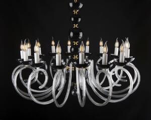 Lustr křišťálový černý EL4211600BLACK, Varianta Zlatý