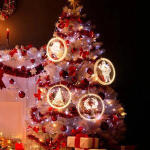 Tutumi - LED vánoční dekorace Santa Claus - bílá - 16 cm