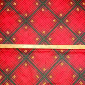 Ervi bavlna š.240cm - Vánoční káro červené - 4133-4, metráž