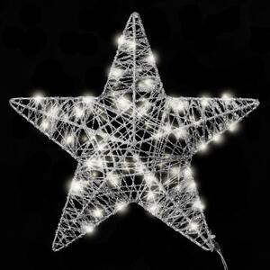 Tutumi - LED světelná vánoční hvězda - stříbrná - 23 cm