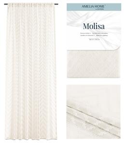 AmeliaHome Dekorační záclona Molisa, s tunýlkem, krémová Rozměr: 140x250