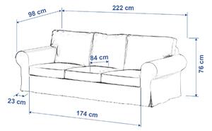 Potah na pohovku IKEA Ektorp 3-místná, rozkládací STARÝ MODEL PIXBO barva béžová látka lesklé, sametová