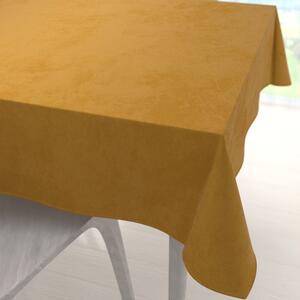 Biante Sametový čtvercový ubrus Velvet Premium SVP-047 Hořčicový 130x130 cm