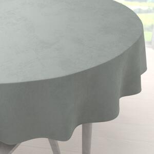 Biante Sametový kulatý ubrus Velvet Premium SVP-046 Světle šedý Ø 120 cm