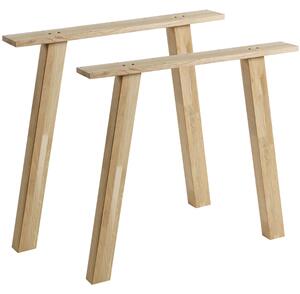 Hoorns Set dvou dřevěných stolových podnoží O-Leg 79 x 10 cm