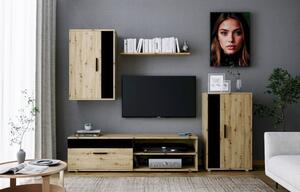 Halmar Obývací sestava BENSON dub artisan/černá