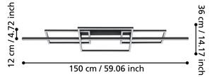 Eglo 390282 - LED Stmívatelný přisazený lustr PUEBLA LED/34,5W/230V 3000K