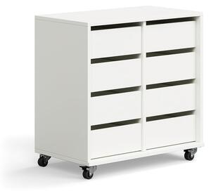 AJ Produkty Skříňka CASPER, 8 zásuvek, bílá