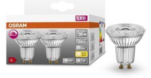 2 ks reflektorová LED žárovka SUPERSTAR GU10 3.4W teplá bílá