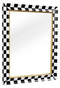 Černobílé nástěnné zrcadlo Chess