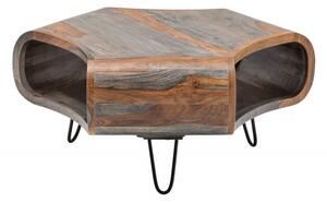 Konferenční stolek Organic Living 60cm Sheeshamové dřevo šedý