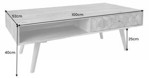 Konferenční stolek MYSTIC 100 CM masiv akácie Nábytek | Obývací pokoj | Konferenční stolky | Všechny konferenční stolky
