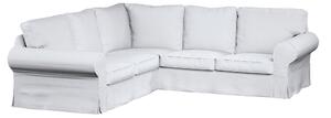 Potah na pohovku IKEA Ektorp rohová barva bílá látka pletený vzor