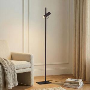 Lucande stojací lampa Lysias, černá, kov, výška 143,2 cm, Černá, Obývací pokoj / jídelna, kov, Moderní