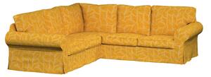 Potah na pohovku IKEA Ektorp rohová barva žlutá látka pletený vzor, vzorované