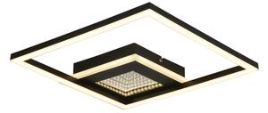 Searchlight 44250BK - LED Stm stropní svítidlo QUADRATE LED/24W/230V 36x36 cm