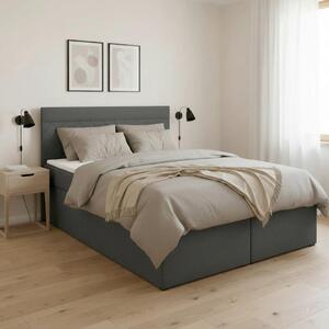 Boxspring postel ROSA, 140x200 cm, antracitová