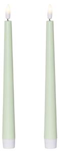 LED svíčka Flamme Candy Green – set 2 ks